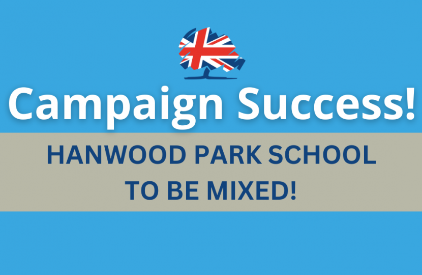 Hanwood Park Secondary School Kettering now mixed thanks to local Conservatives and Philip Hollobone MP