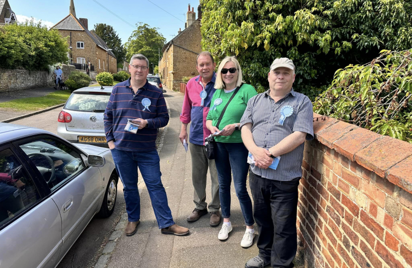 Local Conservatives canvassing in Loddington