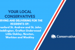 Find out more about your Conservative councillors have been delivering for Cranford St. Andrew and St. John, Geddington, Grafton Underwood, Little Oakley, Newton, Warkton and Weekley.