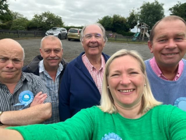 Local Conservatives and Philip Hollobone MP, canvassing in Pytchley, Sutton Bassett and Weston by Welland.